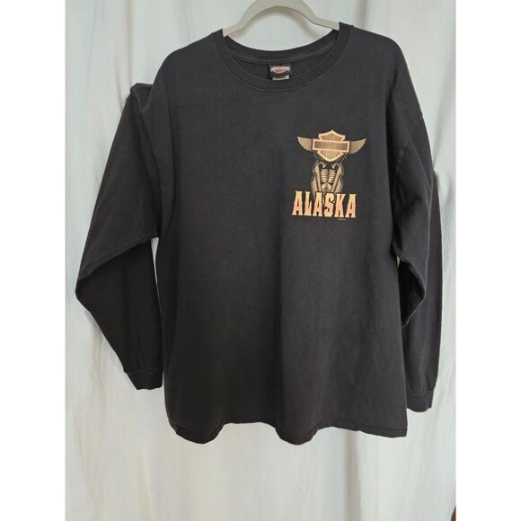 Harley Davidson Motorcycles Shirt Black Inside Passage Ketchikan Alaska Men's XL - Picture 5 of 7